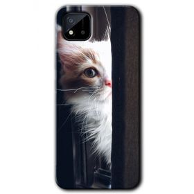 Realme C11 Kedi Bakışı Baskılı Uyumlu Silikon Kılıf