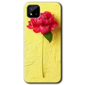 Realme C11 Kırmızı Gül Baskılı Uyumlu Silikon Kılıf