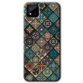 Realme C11 Mat Mandala Baskılı Uyumlu Silikon Kılıf
