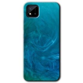 Realme C11 Mavi Aura Baskılı Uyumlu Silikon Kılıf