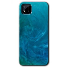 Realme C11 Mavi Aura Baskılı Uyumlu Silikon Kılıf