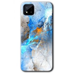 Realme C11 Mavi Buzul Baskılı Uyumlu Silikon Kılıf