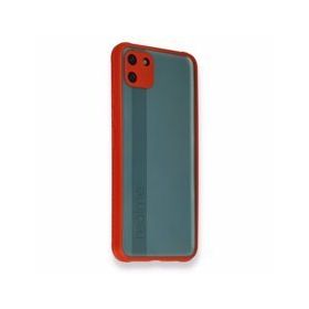 Realme C11 Miami Şeffaf Silikon Kırmızı Kılıf