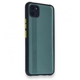 Realme C11 Miami Şeffaf Silikon Lacivert Kılıf