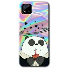 Realme C11 Milkshake Panda Baskılı Uyumlu Silikon Kılıf