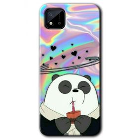 Realme C11 Milkshake Panda Baskılı Uyumlu Silikon Kılıf