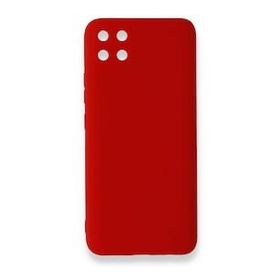 Realme C11 Nano İçi Kadife Silikon Kırmızı Kılıf