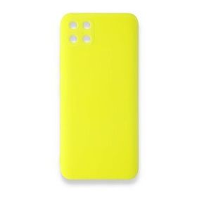Realme C11 Nano İçi Kadife Silikon Sarı Kılıf