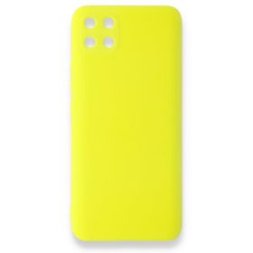 Realme C11 Nano İçi Kadife Silikon Sarı Kılıf