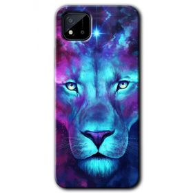 Realme C11 Neon Lion Baskılı Uyumlu Silikon Kılıf