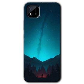 Realme C11 Night Fores Mount Baskılı Uyumlu Silikon Kılıf