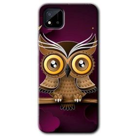 Realme C11 Owl Bird Branch Baskılı Uyumlu Silikon Kılıf