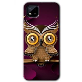 Realme C11 Owl Bird Branch Baskılı Uyumlu Silikon Kılıf