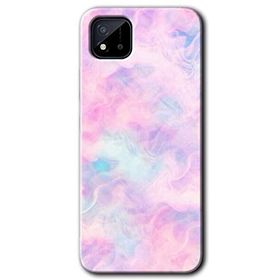 Realme C11 Pembe Duman Baskılı Uyumlu Silikon Kılıf