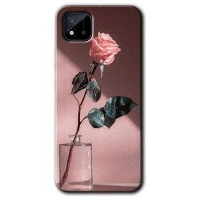 Realme C11 Retro Gül Baskılı Uyumlu Silikon Kılıf