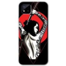 Realme C11 Samurai Girl Baskılı Uyumlu Silikon Kılıf