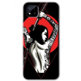 Realme C11 Samurai Girl Baskılı Uyumlu Silikon Kılıf