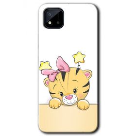 Realme C11 Sevimli Kedi Baskılı Uyumlu Silikon Kılıf