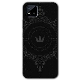 Realme C11 Siyah Mandala 1 Baskılı Uyumlu Silikon Kılıf