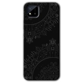Realme C11 Siyah Mandala Baskılı Uyumlu Silikon Kılıf