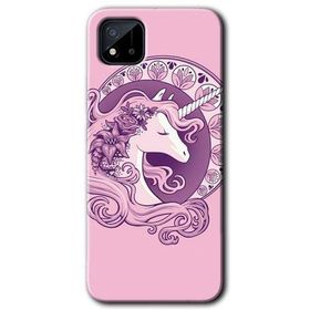 Realme C11 Unicorn Pembe Baskılı Uyumlu Silikon Kılıf