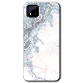 Realme C11 White Marble Baskılı Uyumlu Silikon Kılıf