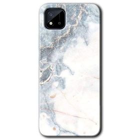 Realme C11 White Marble Baskılı Uyumlu Silikon Kılıf