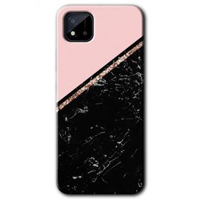 Realme C11 Yarım Mermer Baskılı Uyumlu Silikon Kılıf