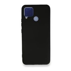 Realme C15 Nano İçi Kadife Silikon Siyah Kılıf