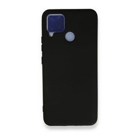 Realme C15 Nano İçi Kadife Silikon Siyah Kılıf