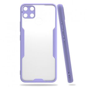 Realme C15 Platin Silikon Lila Kılıf