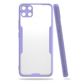 Realme C15 Platin Silikon Lila Kılıf