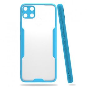 Realme C15 Platin Silikon Mavi Kılıf
