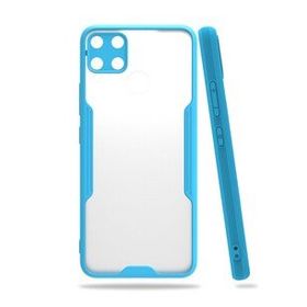 Realme C15 Platin Silikon Mavi Kılıf