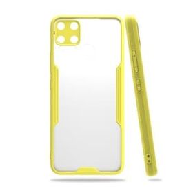 Realme C15 Platin Silikon Sarı Kılıf