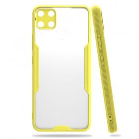 Realme C15 Platin Silikon Sarı Kılıf