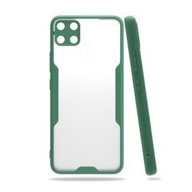 Realme C15 Platin Silikon Yeşil Kılıf