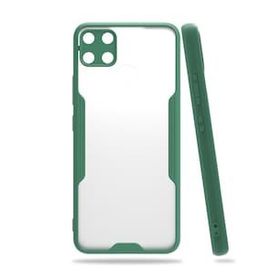 Realme C15 Platin Silikon Yeşil Kılıf