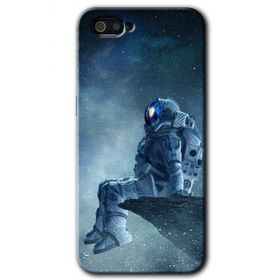Realme C2 Astronot Yalnızlığı Baskılı Uyumlu Silikon Kılıf
