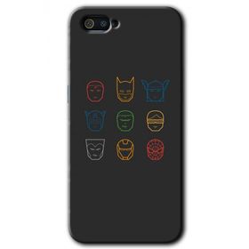 Realme C2 Avengers Minimalism Baskılı Uyumlu Silikon Kılıf