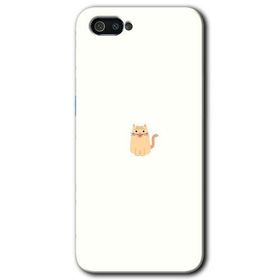 Realme C2 Cat Minimalism Baskılı Uyumlu Silikon Kılıf