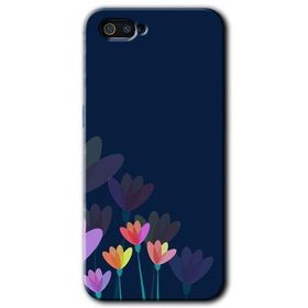 Realme C2 Çizim Çiçekleri Baskılı Uyumlu Silikon Kılıf