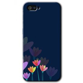 Realme C2 Çizim Çiçekleri Baskılı Uyumlu Silikon Kılıf