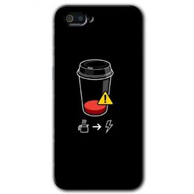 Realme C2 Coffee Battery Baskılı Uyumlu Silikon Kılıf