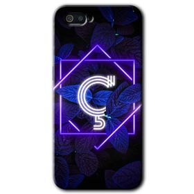 Realme C2 Dark Neon Yaprak Ç Harfi Baskılı Uyumlu Silikon Kılıf