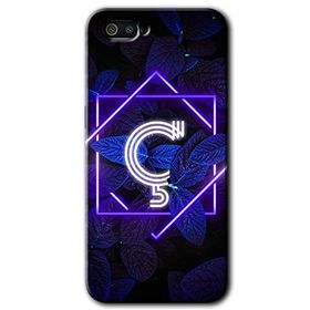 Realme C2 Dark Neon Yaprak Ç Harfi Baskılı Uyumlu Silikon Kılıf