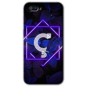 Realme C2 Dark Neon Yaprak Ç Harfi Baskılı Uyumlu Silikon Kılıf