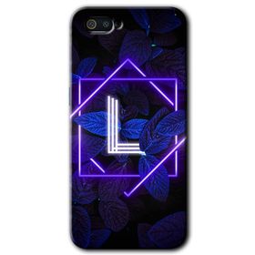 Realme C2 Dark Neon Yaprak L Harfi Baskılı Uyumlu Silikon Kılıf