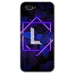 Realme C2 Dark Neon Yaprak L Harfi Baskılı Uyumlu Silikon Kılıf