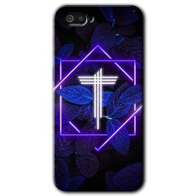 Realme C2 Dark Neon Yaprak T Harfi Baskılı Uyumlu Silikon Kılıf